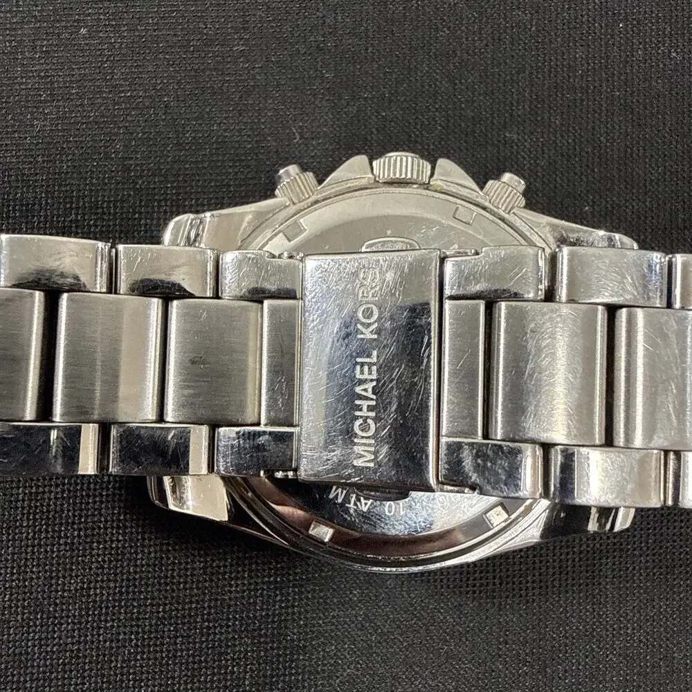 MICHAEL KORS MK-5520 NEW BATTERY MOTHER OF PEARL DIAL WOMENS WRISTWATCH